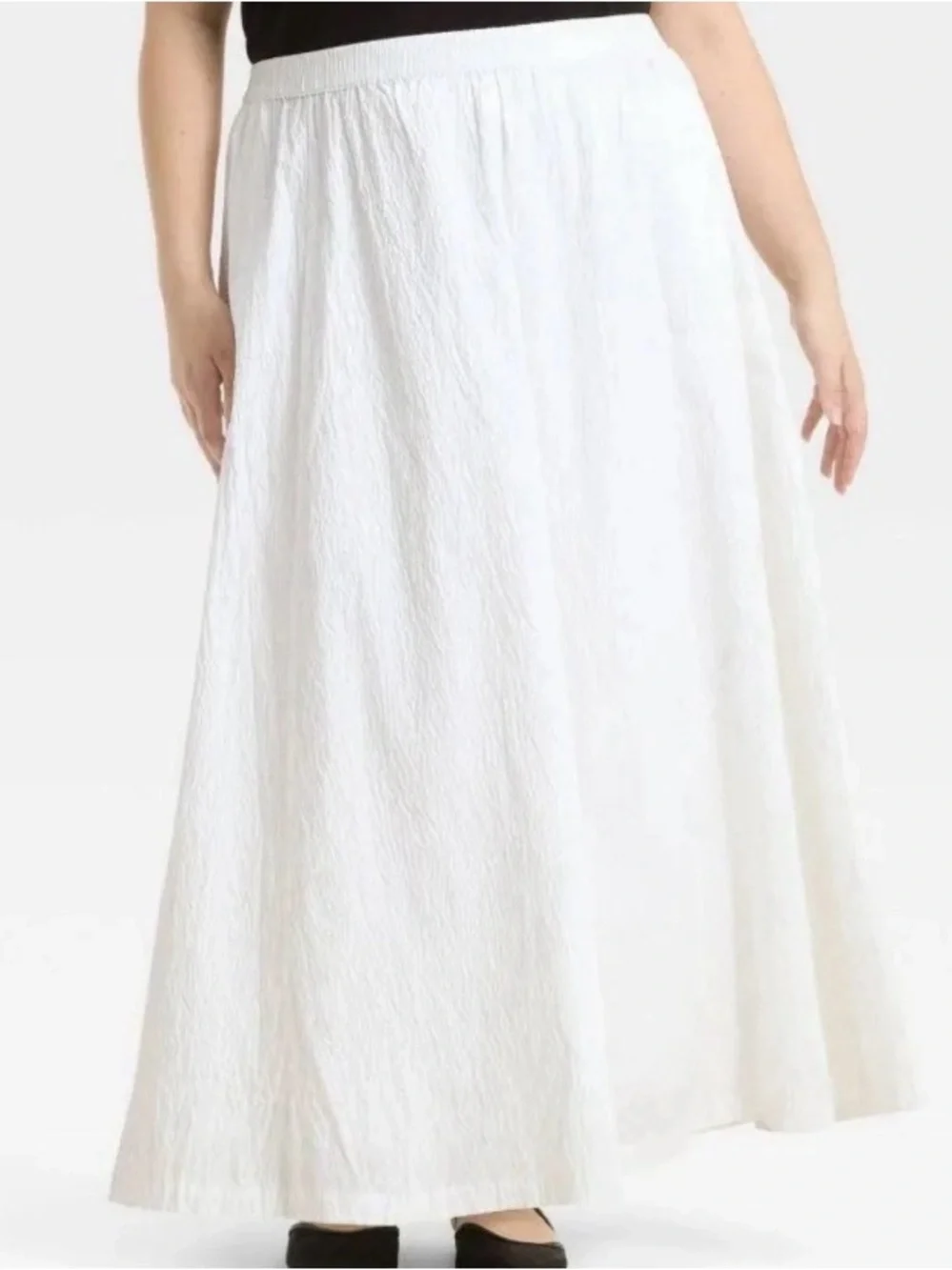 A New Day White‎ Maxi Textured Skirt Size 4X